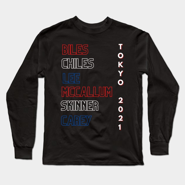 2021 Gymnastics Olympic Team Long Sleeve T-Shirt by All Things Gymnastics Podcast 